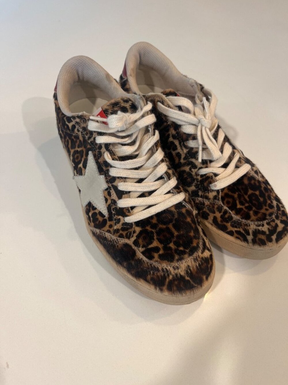 Golden Goose Deluxe Brand Leopard-Print Superstar Sneakers With Distressed Detai - Picture 2 of 14